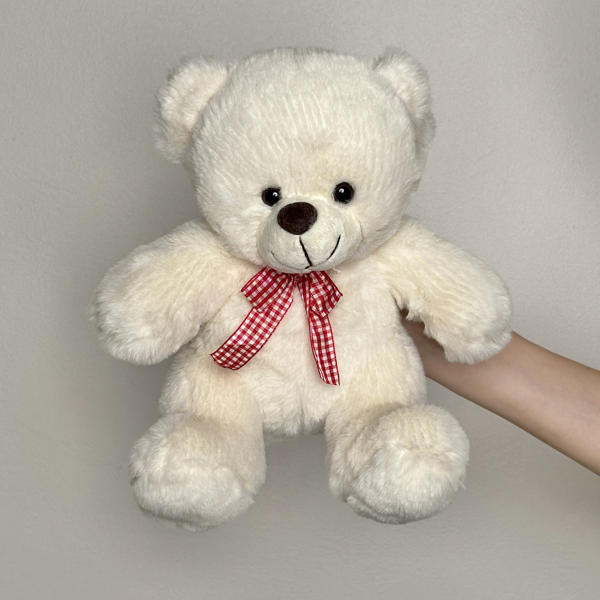 Мишка Егорка плюшевый 25 см (белый)